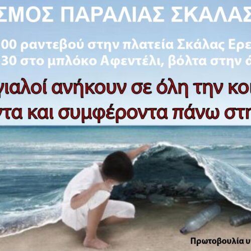 Καθαρισμός Παραλίας Ερεσού.