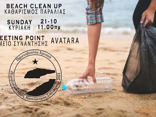 Συλλογικός καθαρισμός στην παραλία Ερεσού.